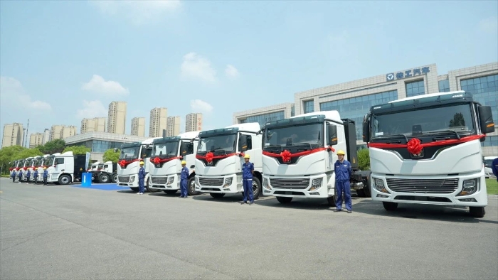 目的地：大西北！100臺徐工新能源重卡滿電啟程
